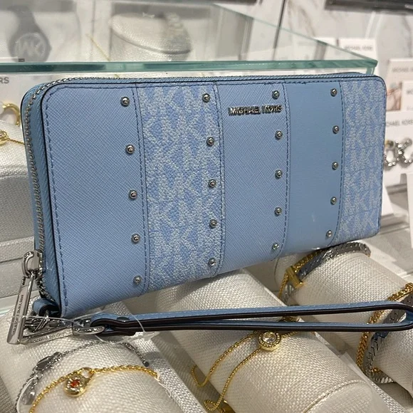 MICHAEL KORS Large Pebbled Leather Continental Wallet Phone Holder Wristlet 
NWT - Picture 14 of 16